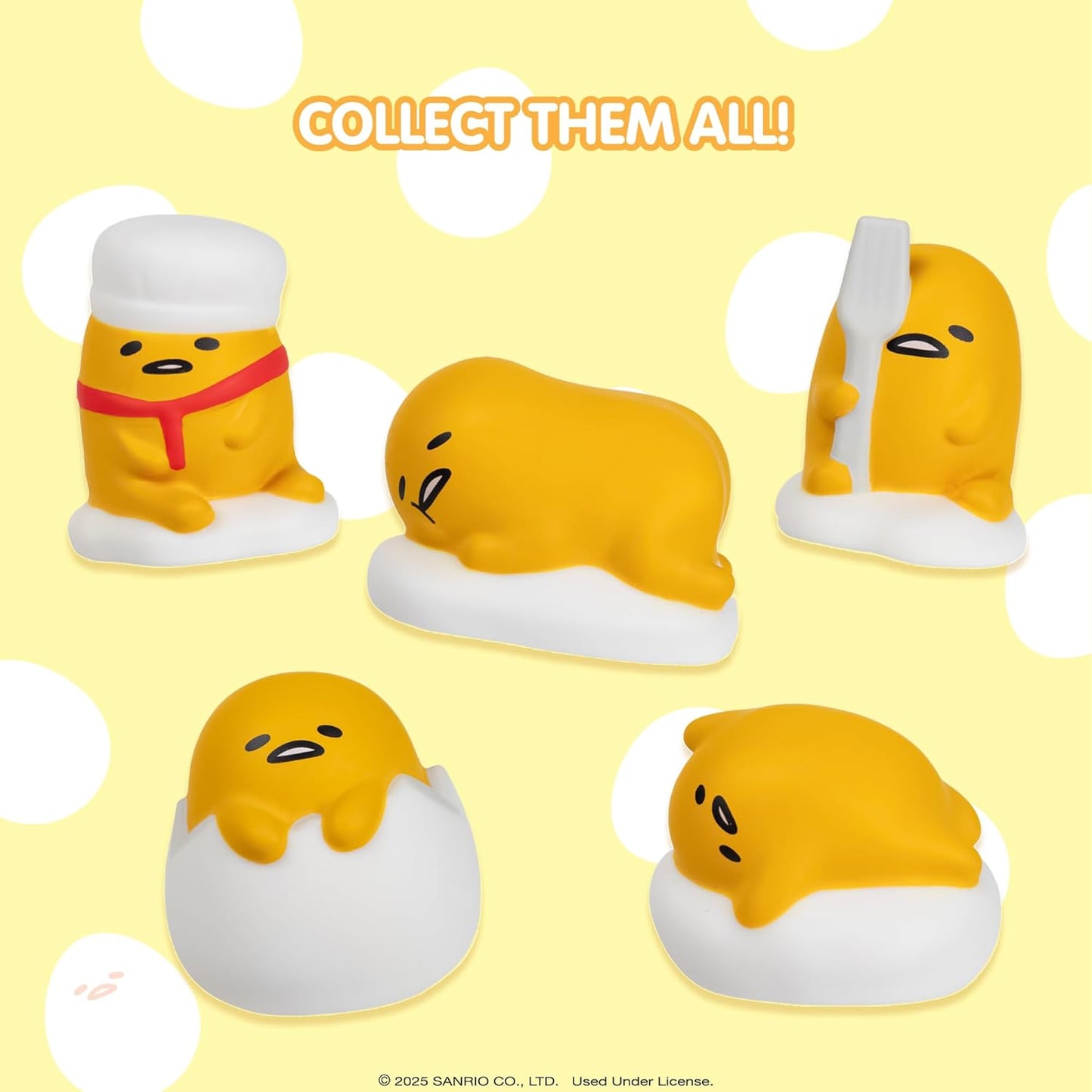 Sanrio Gudetama Lazy Egg Series 2 Squishy Capsule - Water-Filled Stress Relief Toy, Mystery Blind Capsule, Ideal for Birthdays, Party Favors, and Gift Baskets