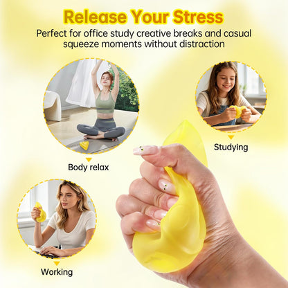 Coconut Oil Squishy, Cheese Squishy, Shapeable Stress Relief Toys | No Rebound, Fidget Squeeze Anxiety Relief, Cute Desk Decor, Party Favors, Birthday & Holiday Gifts, Adult Office Toys