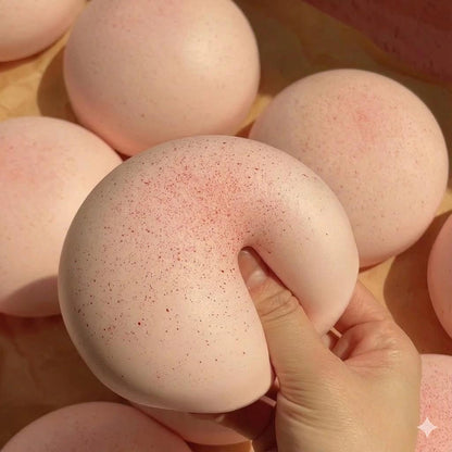 Cheese Slow Rising Squishy and Sticky Bread Fidget Toys | Foam Bread and Butter Stress Relief Balls for Adults - Desk Decor (Pink)