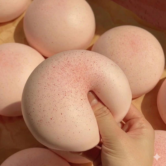 Cheese Slow Rising Squishy and Sticky Bread Fidget Toys | Foam Bread and Butter Stress Relief Balls for Adults - Desk Decor (Pink)