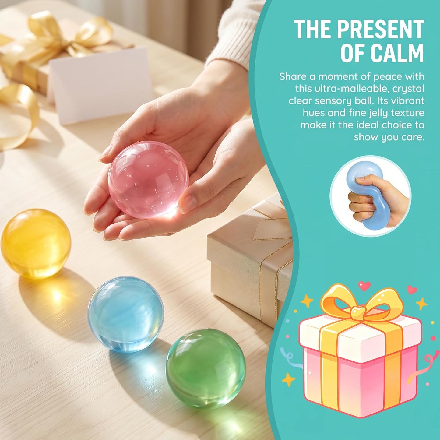 Coconut Oil Infused Slow Rising Fidget Toys for Stress Relief | Purple Stress Ball and Sensory Squeeze Toys for Adults and Kids, Ideal Party Favors for Anxiety Management