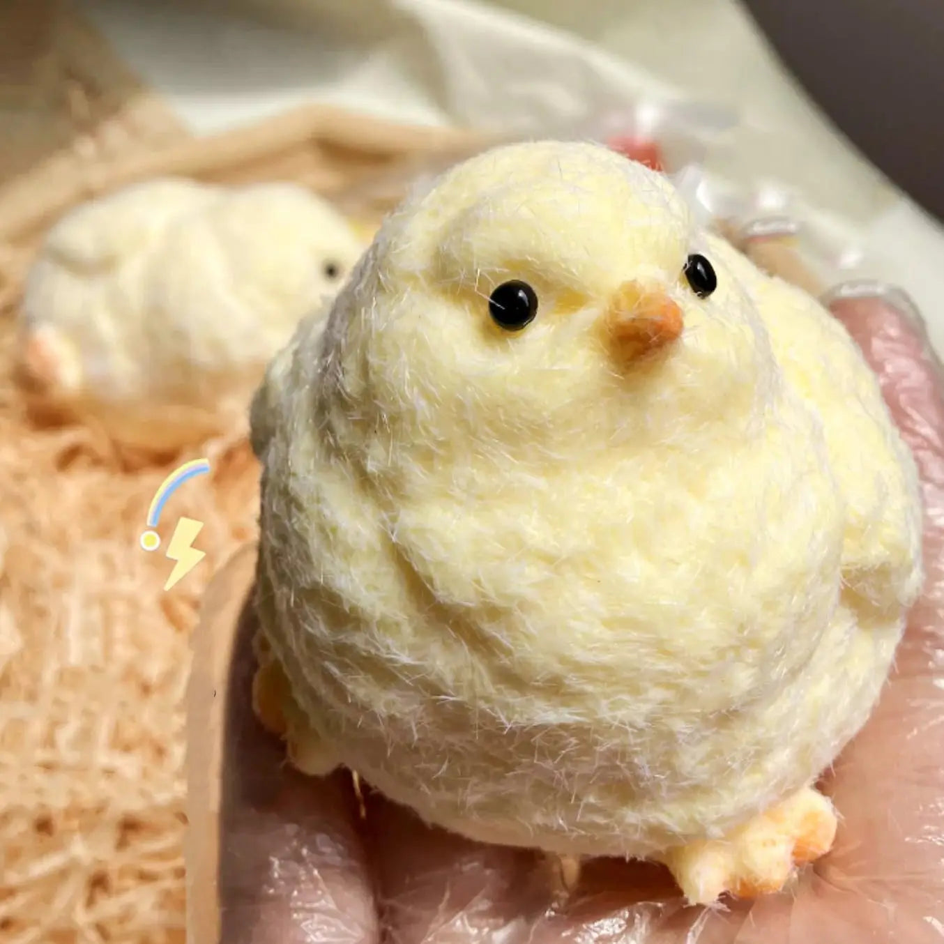 Kawaii Mini Chicken Silicone Stress Relief Toy - Soft Squeeze Fidget Hamster for Teens and Kids