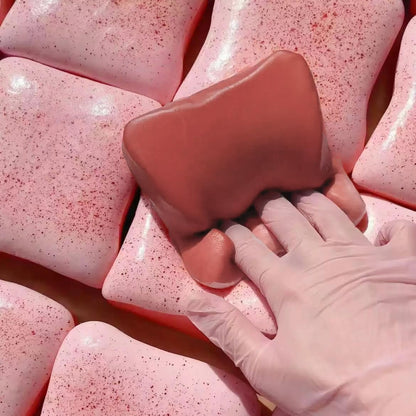 4.3-Inch Soft Strawberry Toast Squishy Toy - Realistic Slow Rising Stress Relief Squeeze Toy for Adults