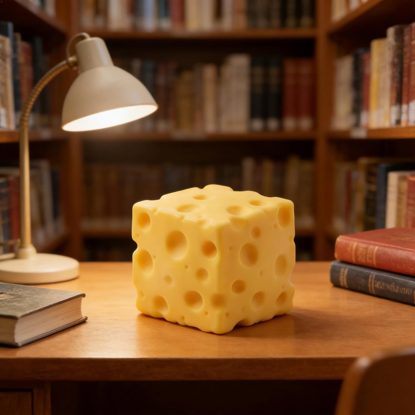 Big Cheese Squishy Toy, Jumbo Soft Sensory Cheese Block Stress Ball, Large Slow Rising Squeeze Fidget Toys for Adults , Giant Realistic Cheese Cube Novelty Gift for Relax and Focus (3.9In)