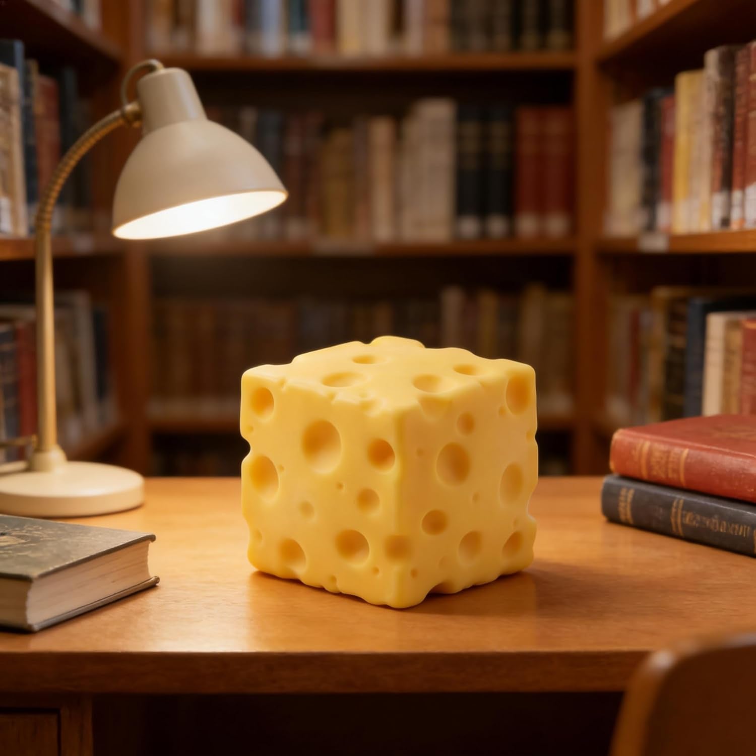 Big Cheese Squishy Toy, Jumbo Soft Sensory Cheese Block Stress Ball, Large Slow Rising Squeeze Fidget Toys for Adults , Giant Realistic Cheese Cube Novelty Gift for Relax and Focus (3.9In)