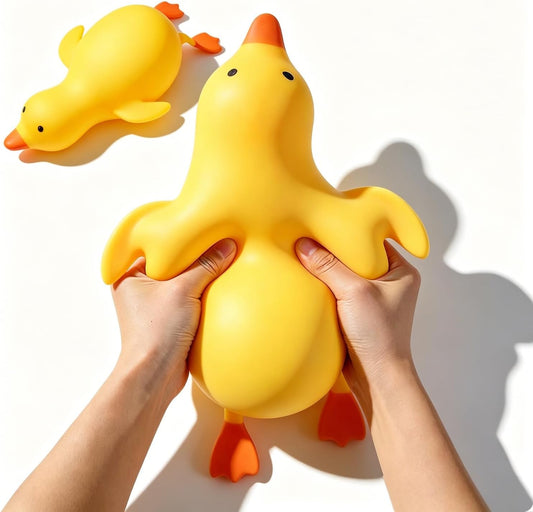 Giant 13-Inch Duck Squishy Stress Ball - Jumbo Soft Slow Rising Decompression Toy for Anxiety Relief and Party Favors