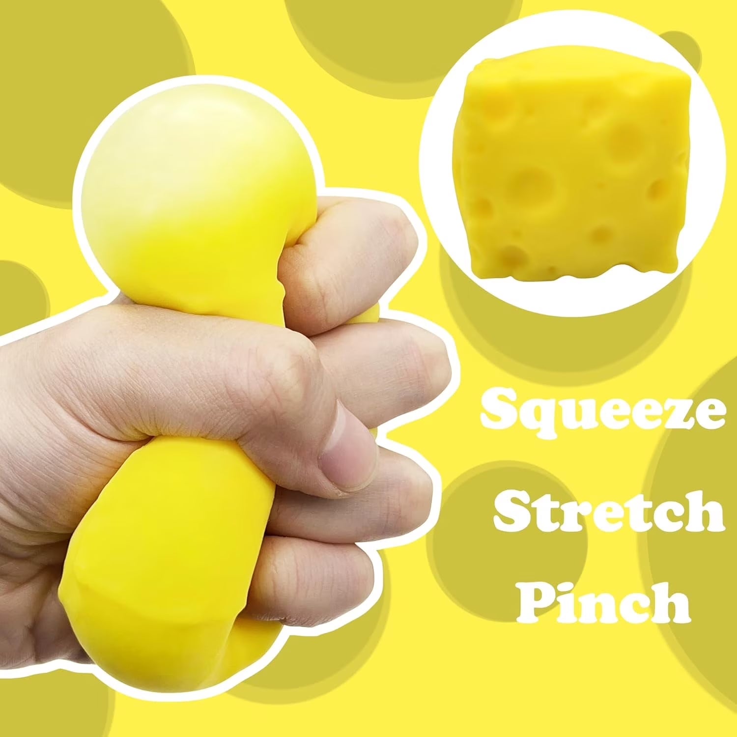 Cheese Squishy, Cheese Squishies Stress, 1.6-Inch