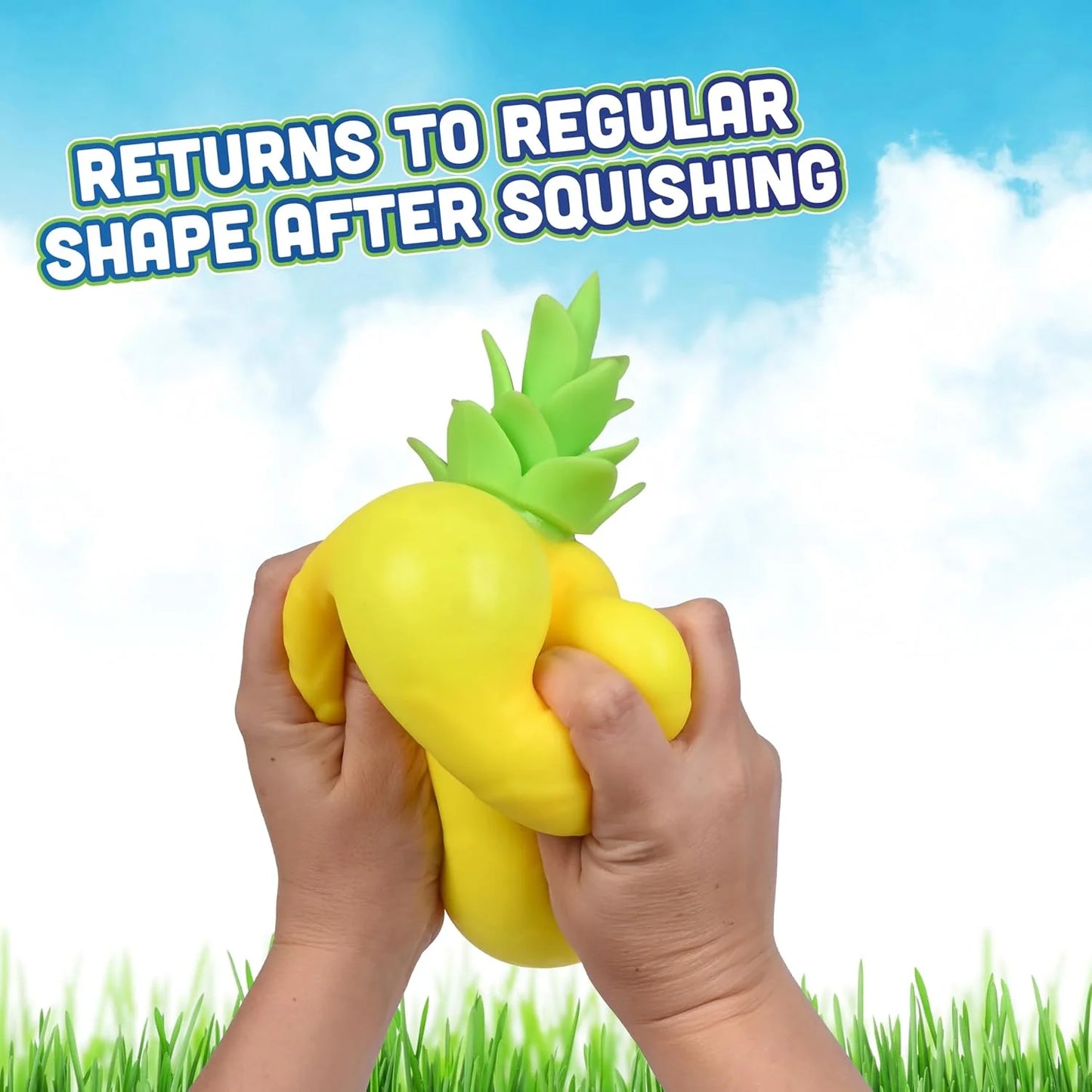 Jumbo Pineapple Squish Toys, 6.5" Fruit Taba Squish Toys, Stress Balls, Gifts