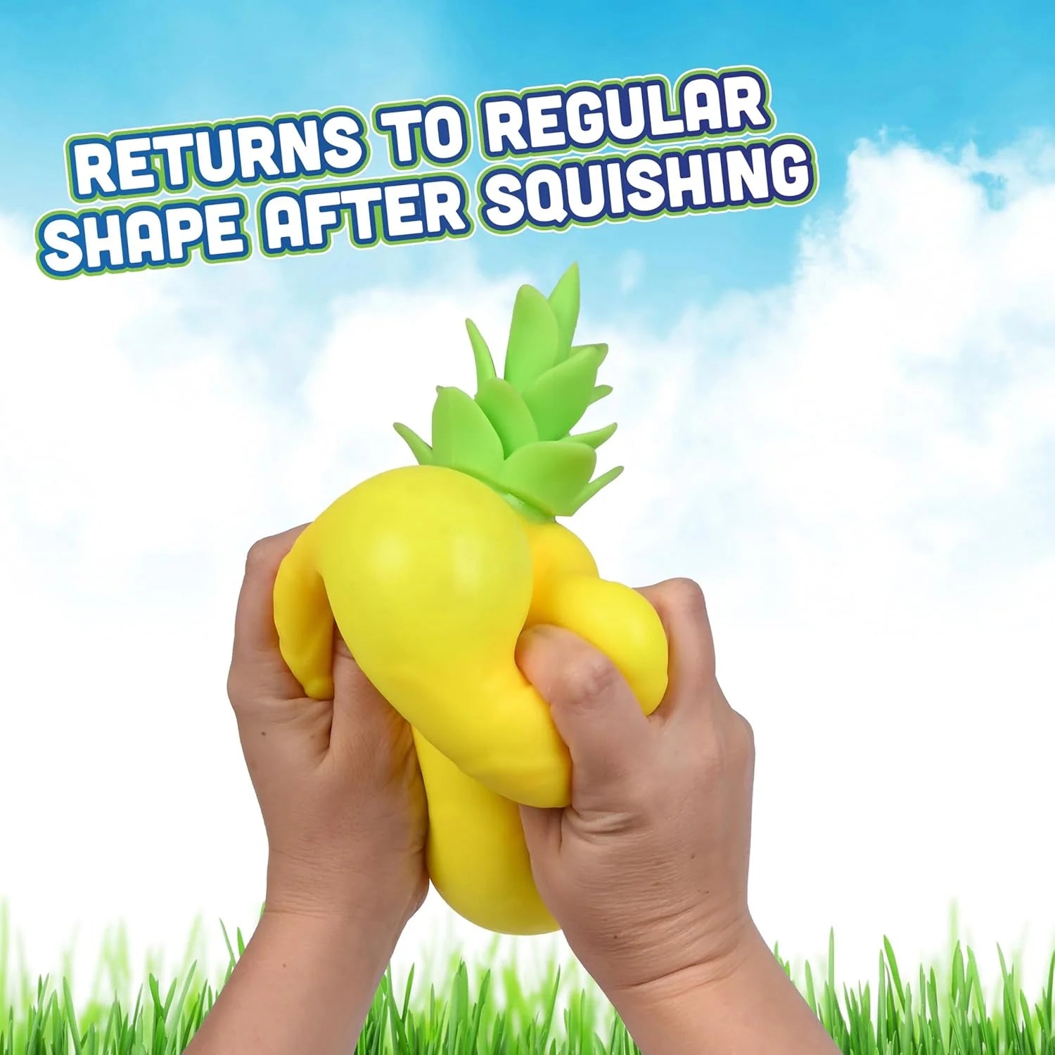 Jumbo Pineapple Squish Toys, 6.5" Fruit Taba Squish Toys, Stress Balls, Gifts