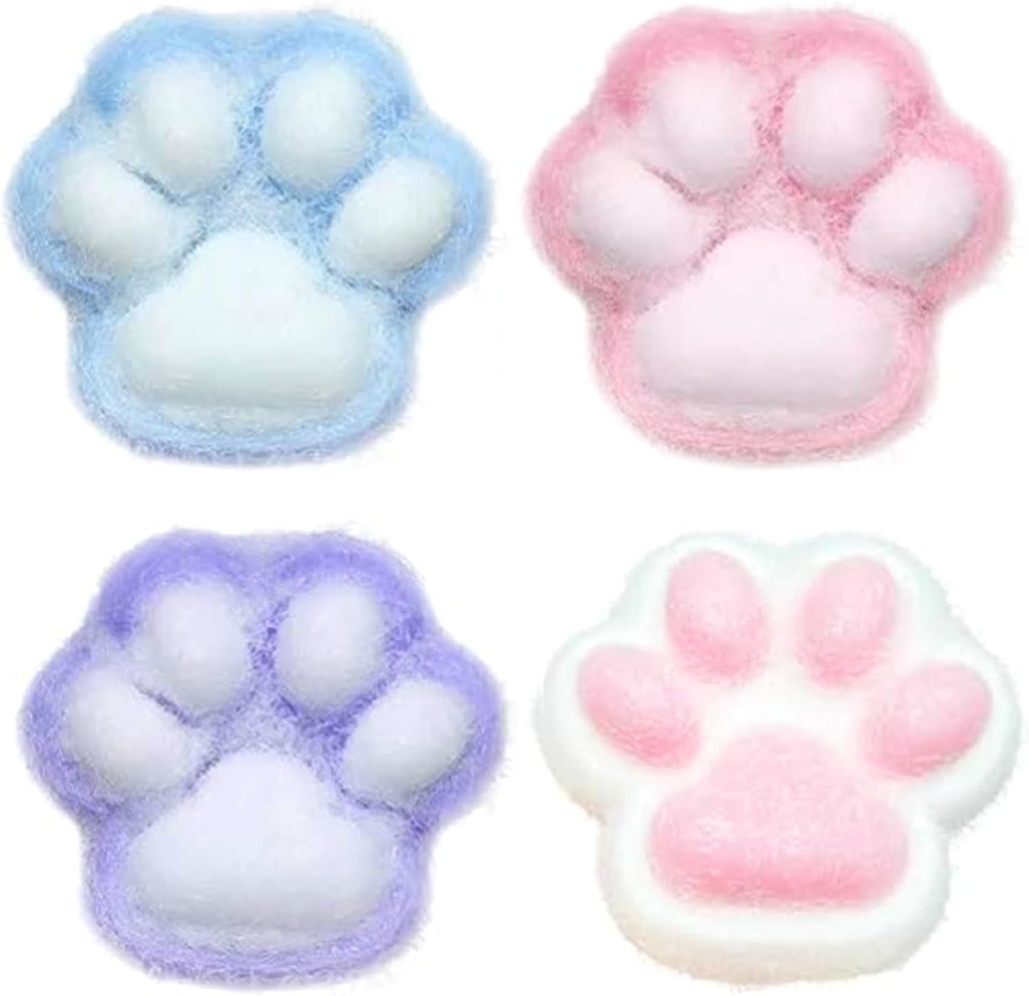 Taba Soft Squeeze Balls - 4 Pack of Slow Rising Stress Relief Toys for Adults