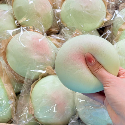 Cheese Slow Rising Squishy and Sticky Bread Fidget Toys | Foam Butter Bread Stress Balls for Stress Relief, ADHD Management, and Party Favors (Green)