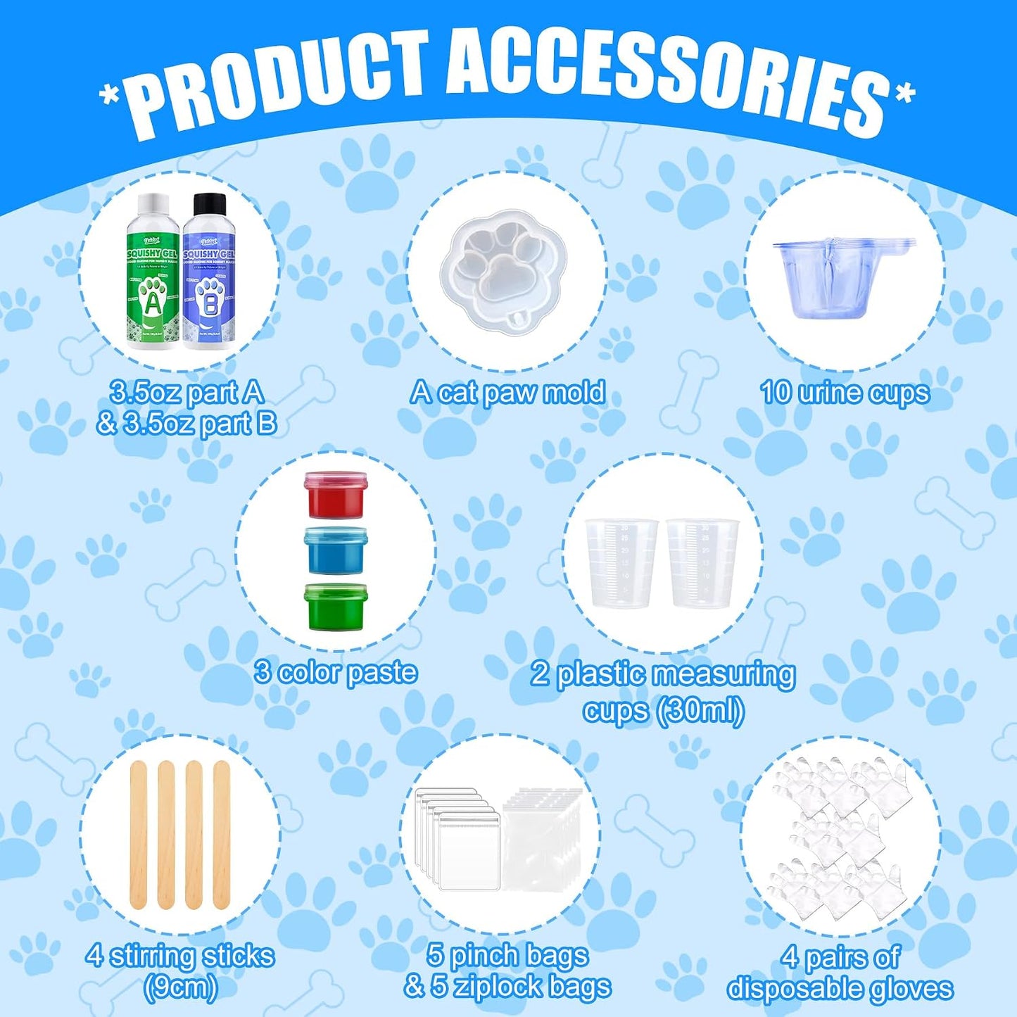 Liquid Silicone for Taba Squishy Kit - 7oz Fast-Cure Gel with 1:1 AB Ratio, Ultra-Soft Silicone Rubber for Squishy Creation, Cat Paw Casting, Ideal DIY Decompression Gift for Beginners