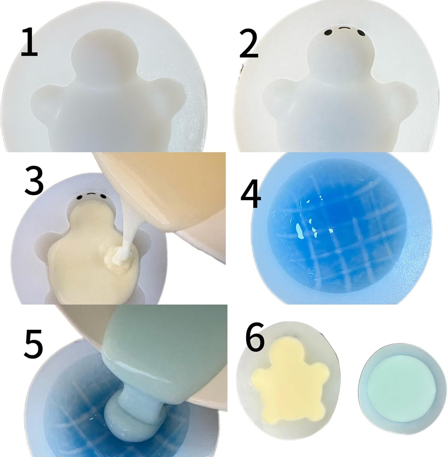 Pineapple Bread Turtle Silicone Mold Set - 2 Pieces, DIY Craft Resin and Soap Molds