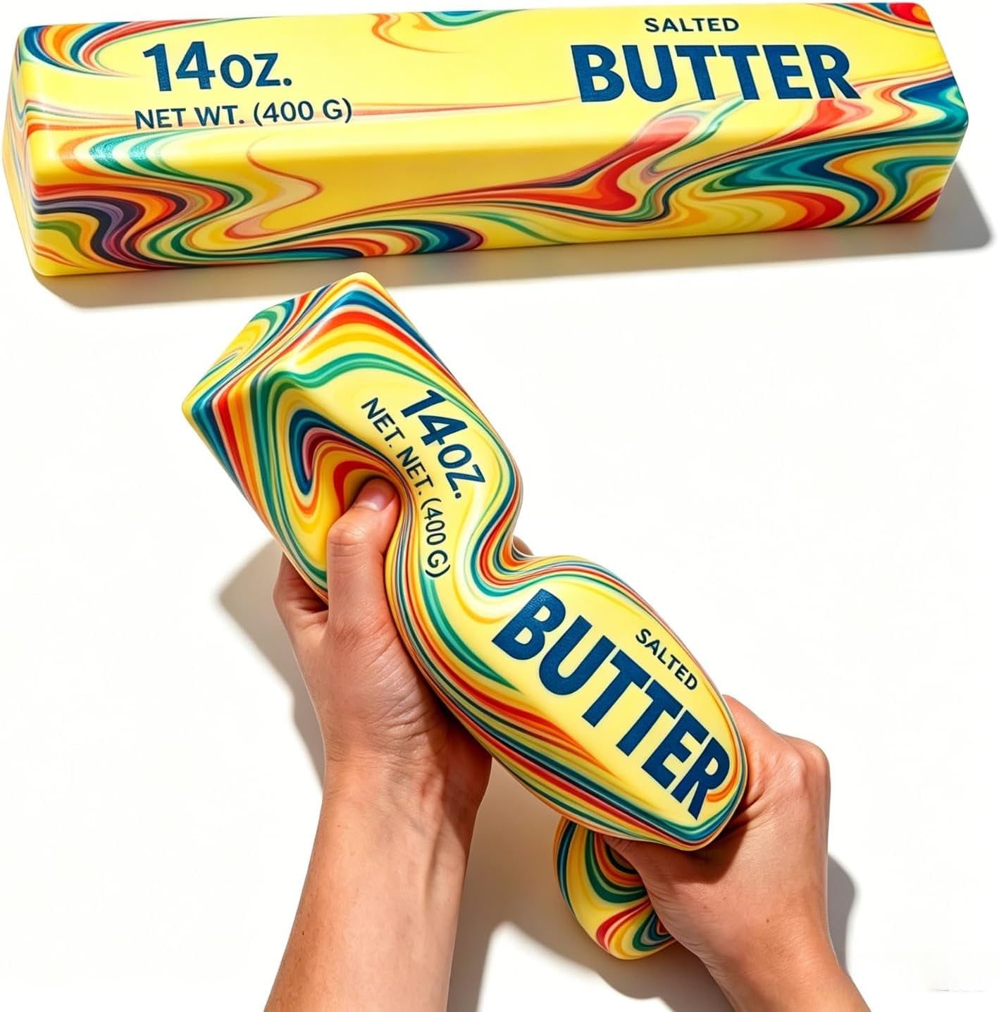 Giant Butter Squishy - 14oz Jumbo Slow Rising PU Foam Fidget Toy for Anxiety and Sensory Stress Relief for Adults, 2026 Edition