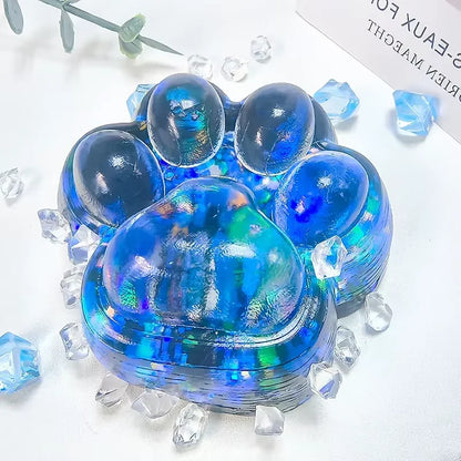 Premium Adult Stress Relief Toy with Glittery Texture, Cat Paw Design, High Aesthetic Appeal, Ideal Venting Gift, Ultra-Soft Material, Slow Rebound Feature