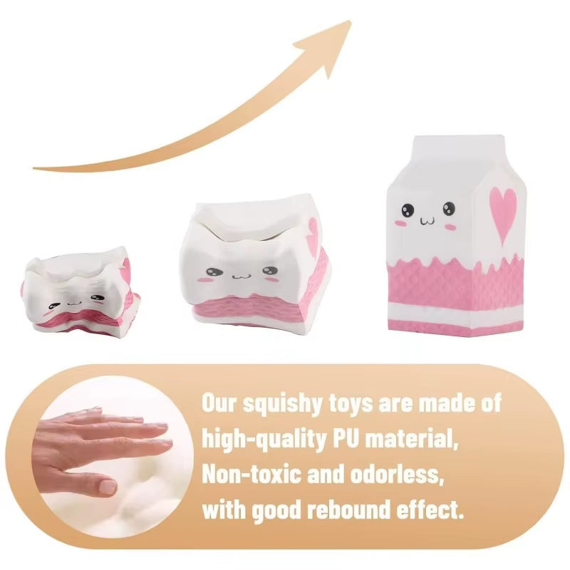 Jumbo Kawaii Popcorn Anti-Stress Squeeze Toy - Soft Rising Fun Food Props for Events and Entertainment