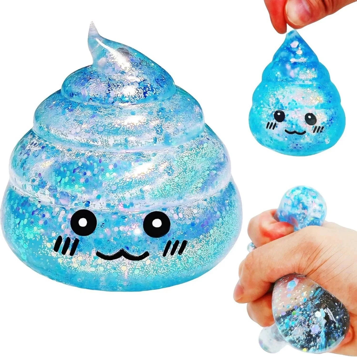 Squishy Poo Stress Relief Ball - Novelty Fidget Toy for Adults, Ideal for Relaxation and Pranks