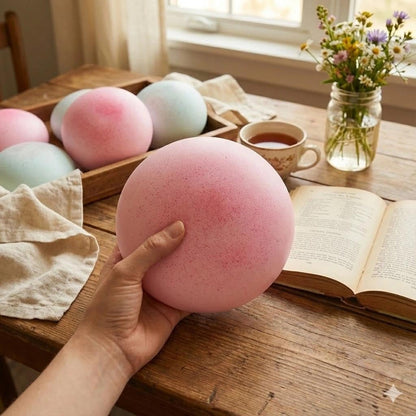 Cheese Slow Rising Squishy and Sticky Bread Fidget Toys | Foam Bread and Butter Stress Relief Balls for Adults - Desk Decor (Pink)