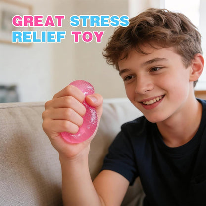 Gumdrops Squishy Stress Balls - Set of 3, Durable Fidget Toys for Children and Adults, Ideal for Classroom Rewards, Party Favors, Easter Basket Fillers, and Gifts