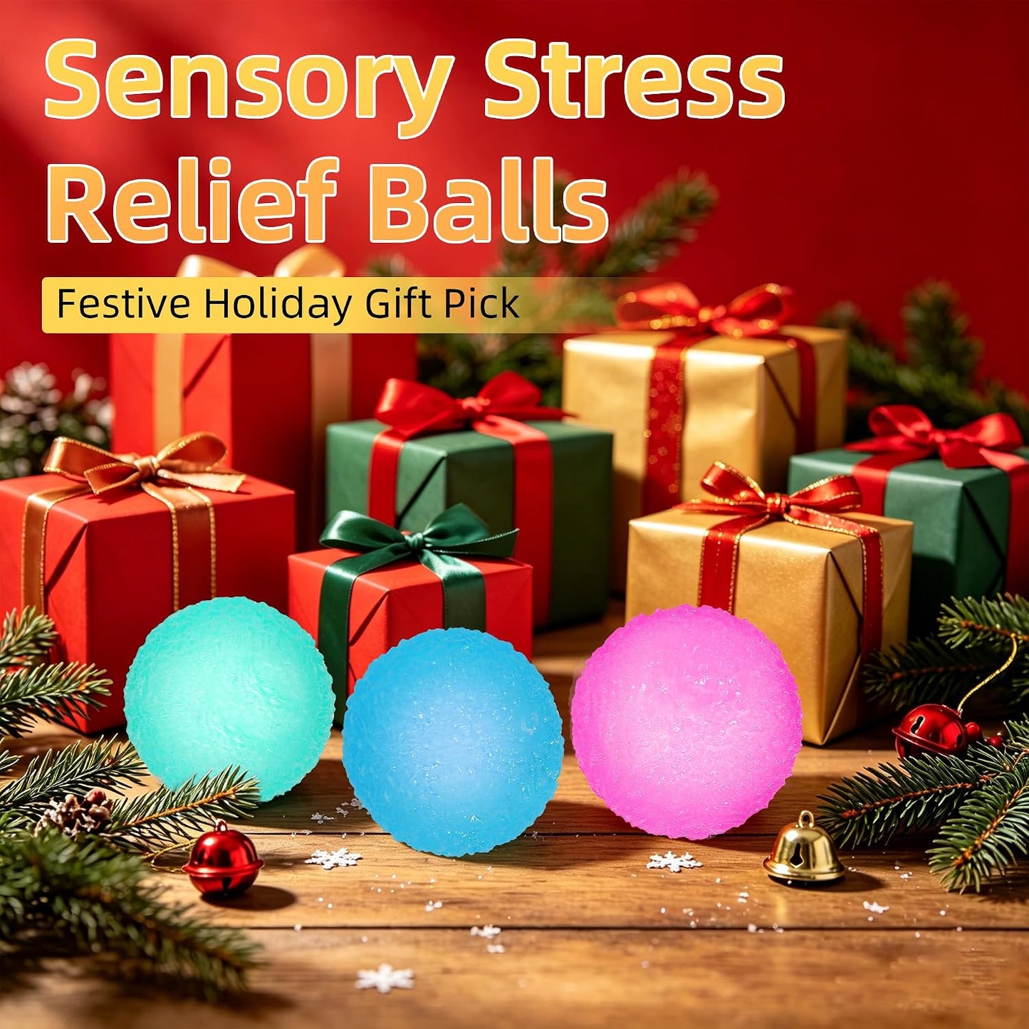 Set of 3 Textured Stress Relief Balls - Silky Fidget Toys for Anxiety Management | Soft Squeeze Sensory Balls for Kids and Adults - 1.85 Inches