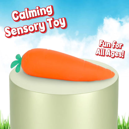 Jumbo Squish Carrot Toys, 12" Gaint Squish Vegetable - Mega Fruit Stress Relief Toys - Fidget Sensory Food Fun Gift for Kiddo, Teens Adults