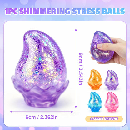Raindrop Squishy Stress Relief Cube - Soft Sensory Calming Toy for Kids and Teens, Ideal for Party Favors and Classroom Prizes - Purple
