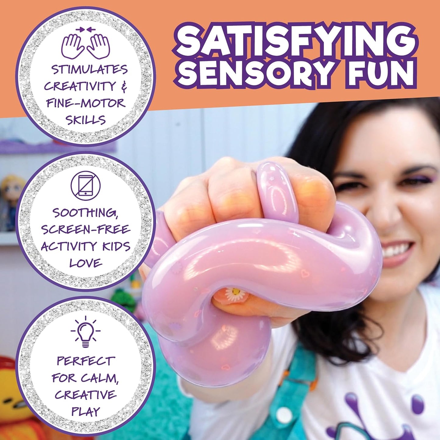 Neon Squishy Maker Station: DIY Glow-in-the-Dark Squishies Kit with Sparkles and Slime Powder for Ages 8 and Up