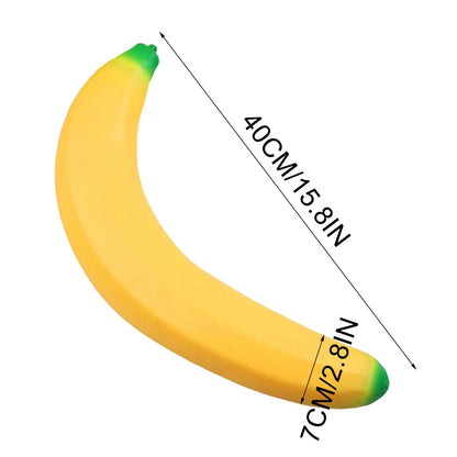 Jumbo Banana Squish Toys, 16" Fruit Taba Squish, Giant Stress Balls, Gifts