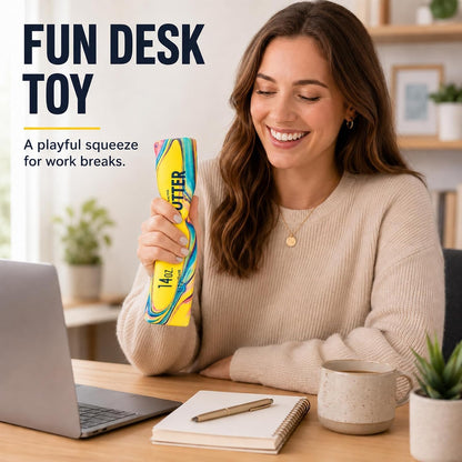 Giant Butter Squishy - 14oz Jumbo Slow Rising PU Foam Fidget Toy for Anxiety and Sensory Stress Relief for Adults, 2026 Edition