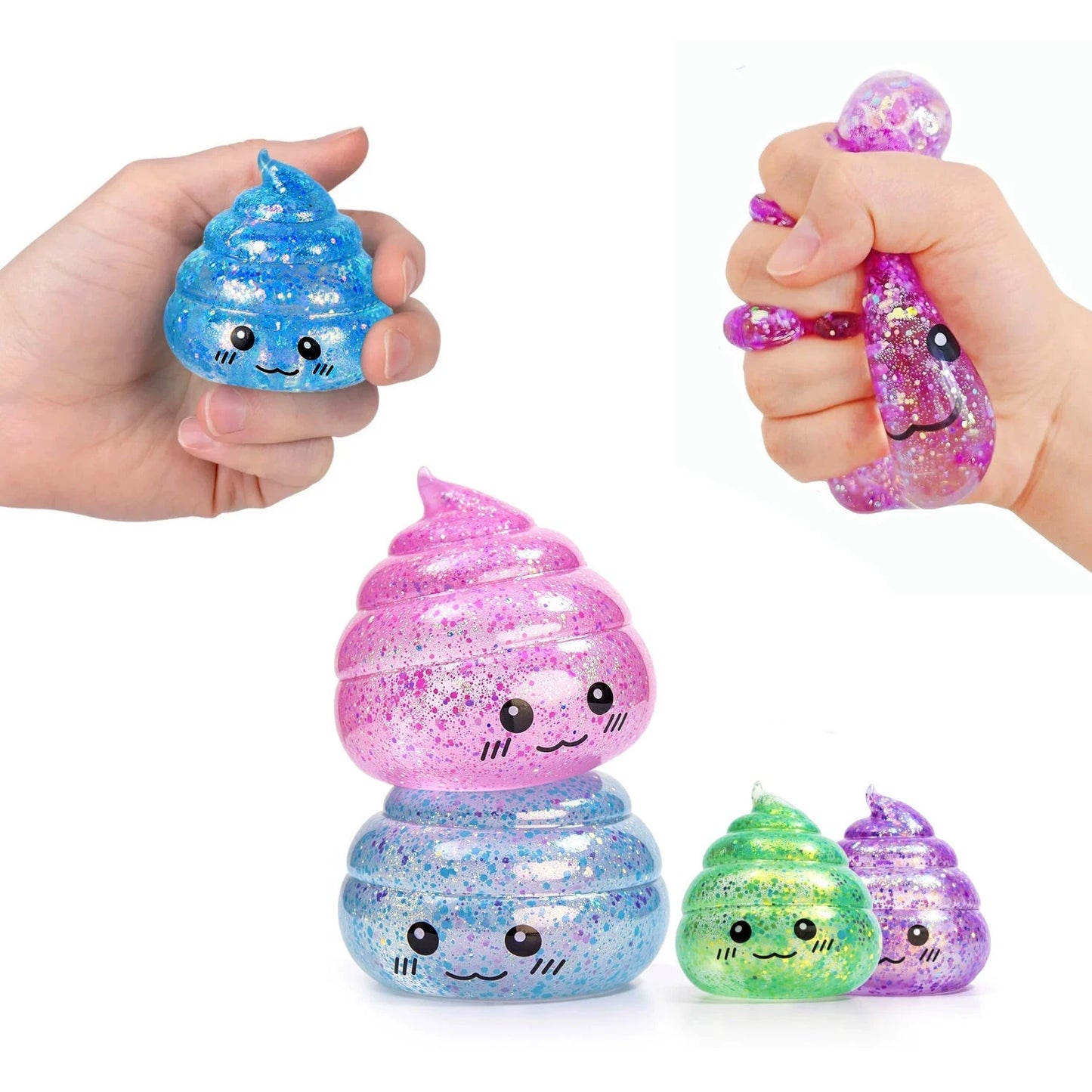 Squishy Poo Stress Relief Ball - Novelty Fidget Toy for Adults, Ideal for Relaxation and Pranks