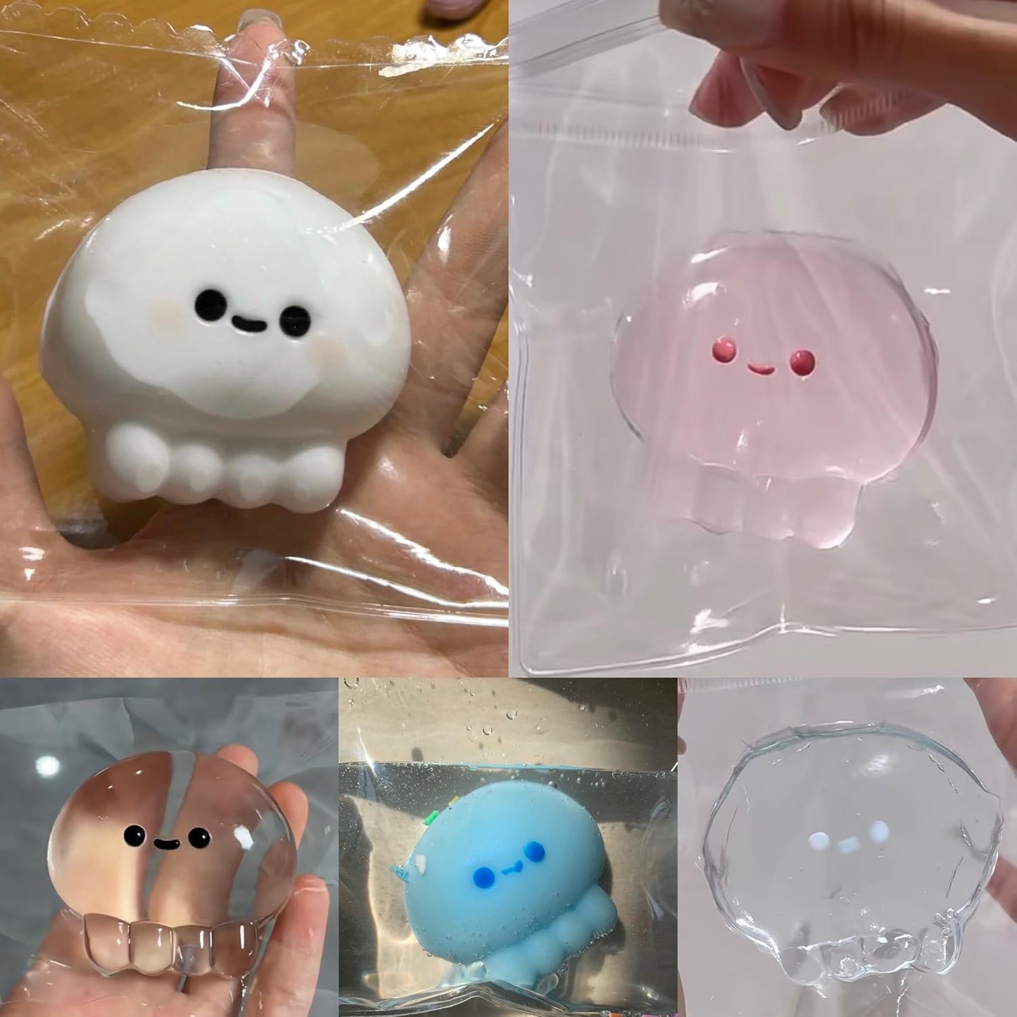 Set of 2 Jellyfish Silicone Molds for DIY Craft and Squishy Creation