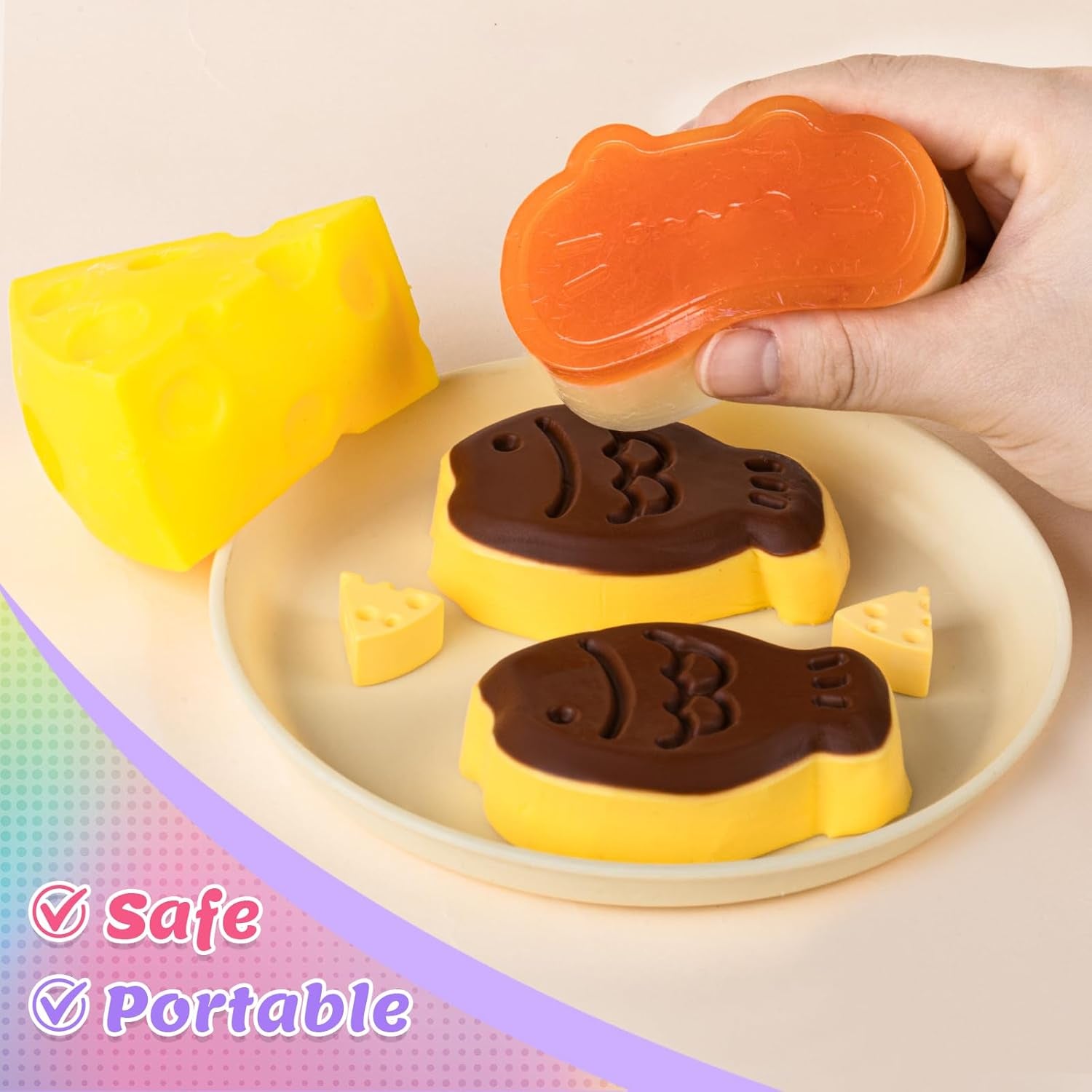 Taba Squishy Making Kit, DIY Taba Squishy Kit,18Oz Squishy 7 Molds Silicone | DIY Making Kits Liquid Silicone 1:1 AB Ratio Epoxy Resin Mix for Squishy,Stress Relief Taba Squishies,Gifts for Any Occasion