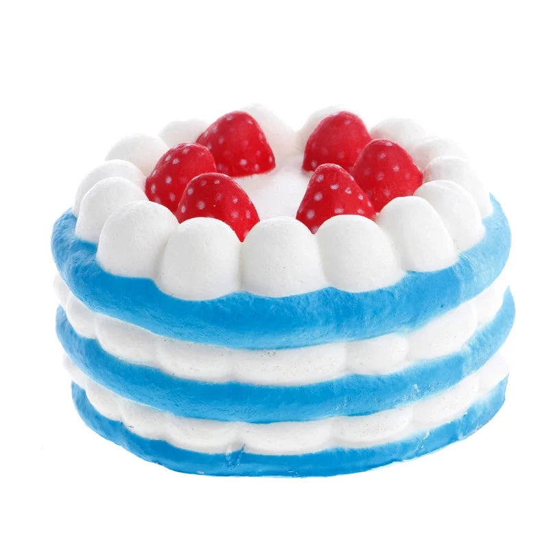 Jumbo Strawberry Cake Squishy - PU Slow Rising Stress Relief Toy for Kids