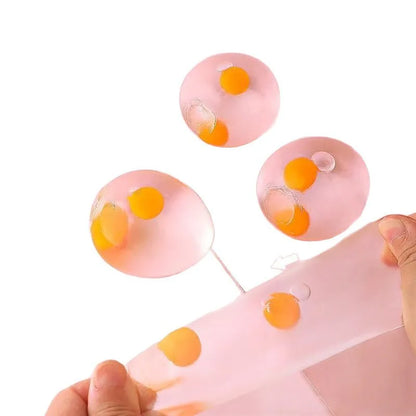 Double Yellow Transparent Simulated Egg Stress Relief Tool for Adults - Ideal Gift for Stress Relief