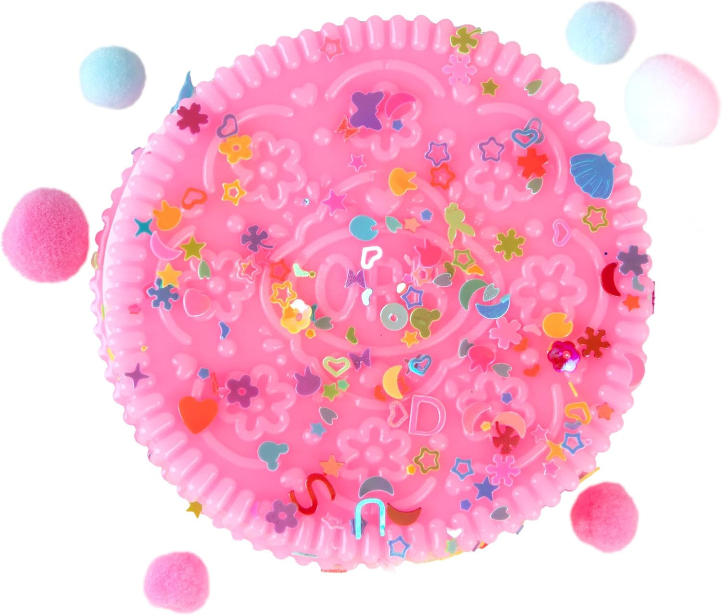 ORB Tabalicious Jumbo Pink TABA Squishy Cookie - Extra Soft, Oversized Sandwich Cookie for Stress Relief - Fidget Toy for All Ages