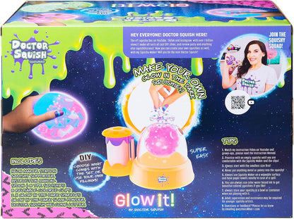 Neon Squishy Maker Station: DIY Glow-in-the-Dark Squishies Kit with Sparkles and Slime Powder for Ages 8 and Up