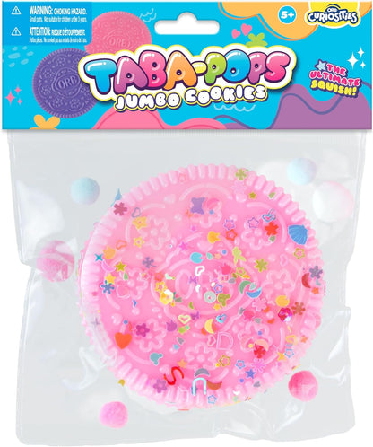 ORB Tabalicious Jumbo Pink TABA Squishy Cookie - Extra Soft, Oversized Sandwich Cookie for Stress Relief - Fidget Toy for All Ages