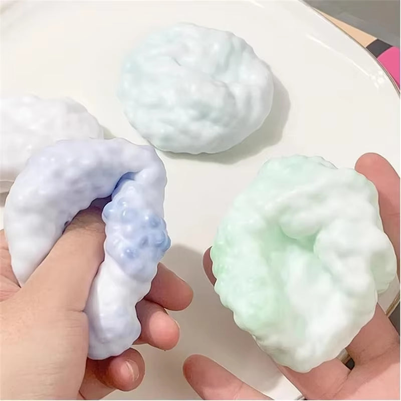 Shapeable Vacuum Sand Ball Stress Relief Toy - Grape Design, Noisy Desktop Squeezer, Ideal Birthday Gift