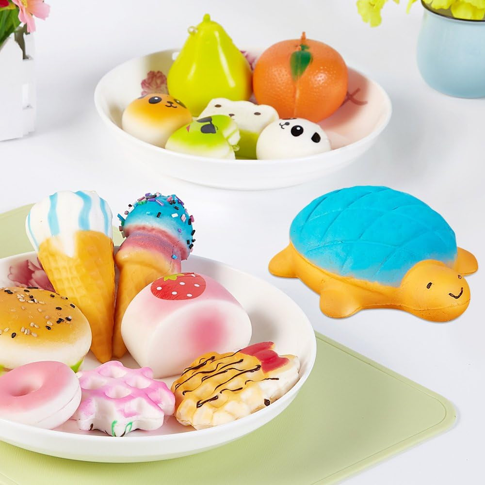 30-Piece Assorted Foam Squishies - Slow Rising Sensory Stress Ball Toys for Kids and Adults, Ideal for Party Favors, Stocking Stuffers, Birthday Celebrations, Piñatas, Easter Baskets, and Christmas Gifts