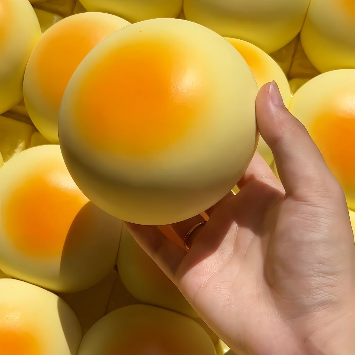 Cream Bun Bread Squishy - 4" Slow Rising Foam Stress Relief Toy | Super Soft Sensory Squeeze for Adults, Ideal for Office Desk Decor