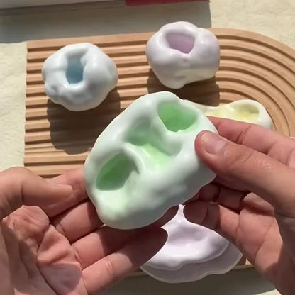 Shapeable Vacuum Sand Ball Stress Relief Toy - Grape Design, Noisy Desktop Squeezer, Ideal Birthday Gift