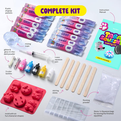 Taba Squishy Craft Kit for Children - Creative Squishies DIY Set - Ideal Gift for Girls Aged 6 to 12 - Engaging Arts and Crafts Activity