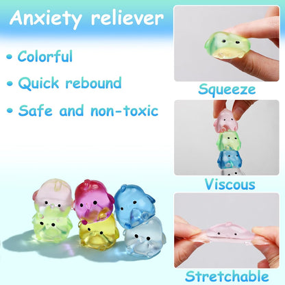 Mini Chick Sensory Fidget Toys - 24-Pack of Squishy Party Favors for Children, Perfect for Classroom Treasure Boxes and Stress Relief for All Ages