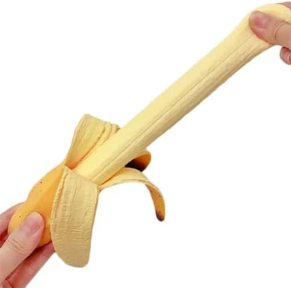 Scented Banana Squishies - Soft Stress Relief Squeeze Toys for Kids - Ideal Novelty Gift for Birthdays (Yellow)