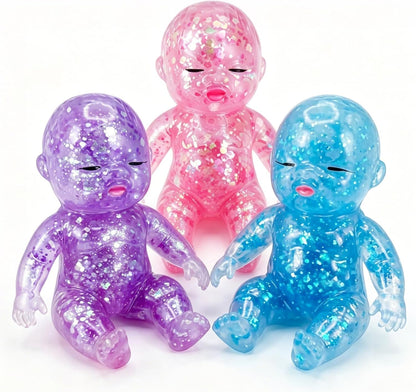 3PCS Squishies Glittery, Slow Rising Squishies, Desk Decor & Anxiety Relief | Soft Squeezable Fidget Toy, Ideal for Birthday Gifts, Party Favors, Easter Basket Stuffers