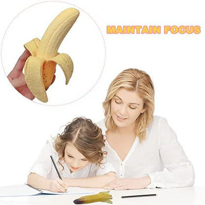 Scented Banana Squishies - Soft Stress Relief Squeeze Toys for Kids - Ideal Novelty Gift for Birthdays (Yellow)