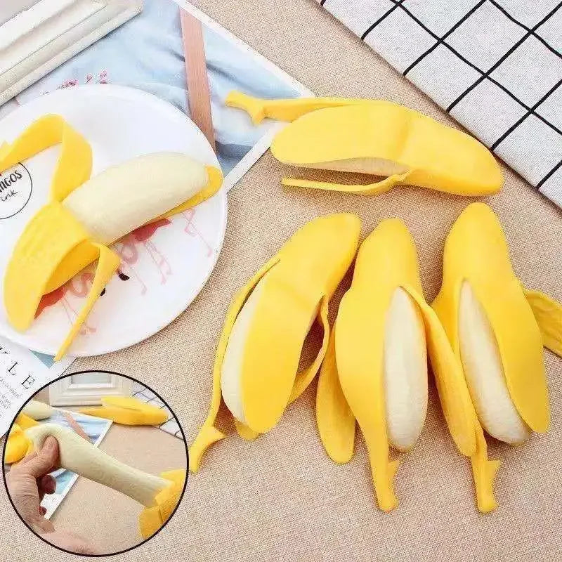 Dragon Fruit, Peach, Orange, Durian, Mango, Banana, and Strawberry Soft Squeeze Stress Relief Fidget Toy for Office and Home