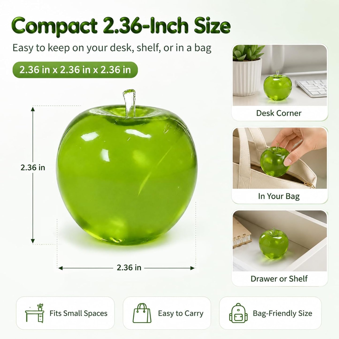 Pink Apple Squishy Slushy Coconut Oil Stress Relief Toy - Giant Slow Rising Fidget Squeeze Ball for Adults
