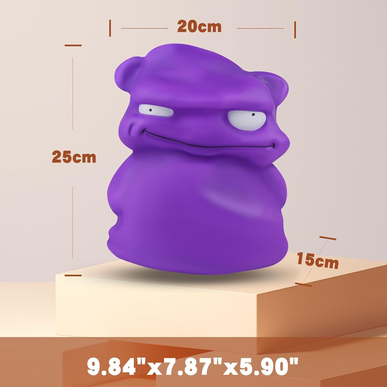 9.8Inches Jumbo Squishies Purple Monster Toy Kawaii Gaint Soft Animal Toy Slow Rising Scented Squishys Stress Relief Squeeze Toy Kids Toys for Halloween Birthday Party Deco