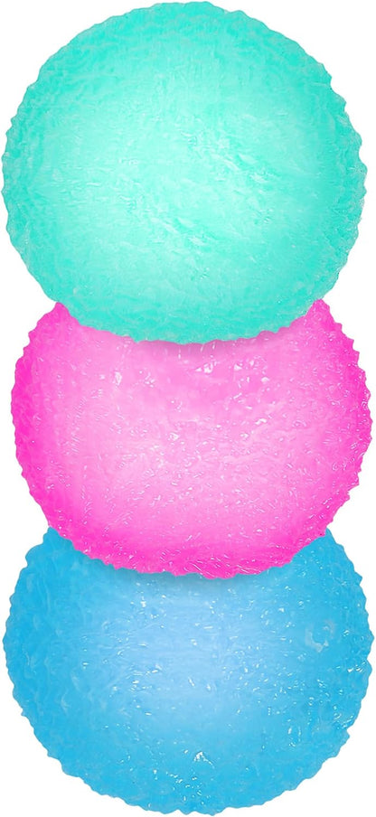 Set of 3 Textured Stress Relief Balls - Silky Fidget Toys for Anxiety Management | Soft Squeeze Sensory Balls for Kids and Adults - 1.85 Inches
